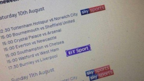 英超积分榜：曼城vs阿森纳同积分榜首-12